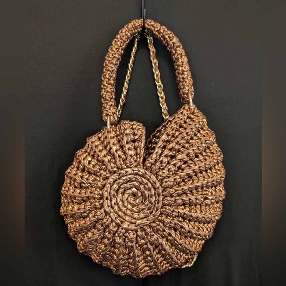 Handmade Seashell Purse - Copper Metallic